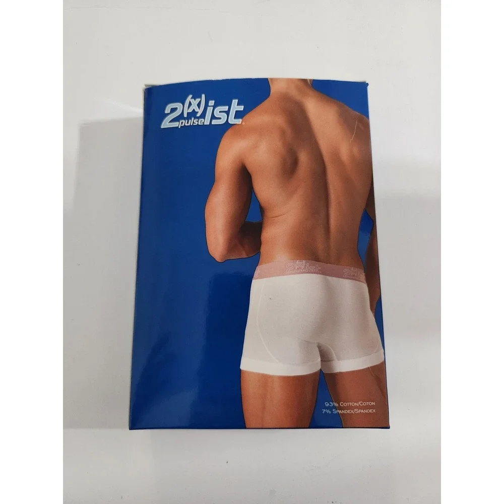 2(x)ist‎ No-Show Trunk White Pulse Cotton Stretch 2-Pack Small